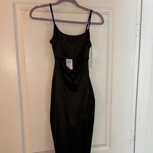 Windsor Black Spaghetti Strap Cutout Dress